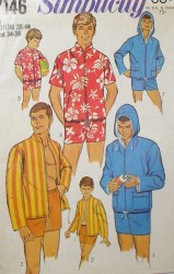 7146 67 MR ZIP JACKET HOOD OR NOT,SWIM SHORTS PATTERN S, MD, LG